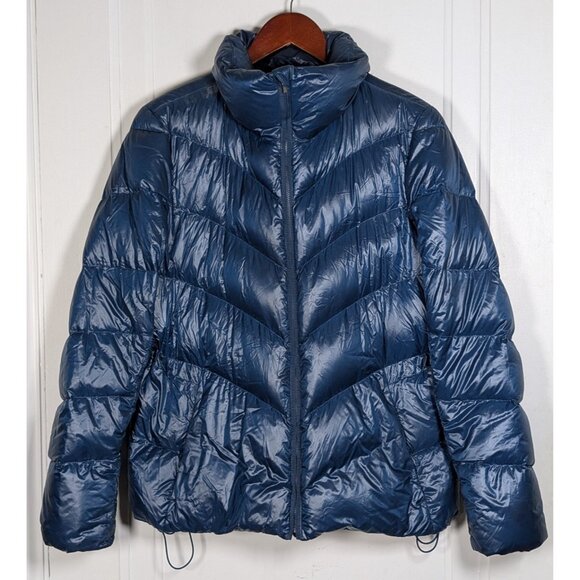 Athleta Goose Down Puffer Jacket Women's Size XS Blue Insulated Ski Snowboarding - Picture 1 of 4